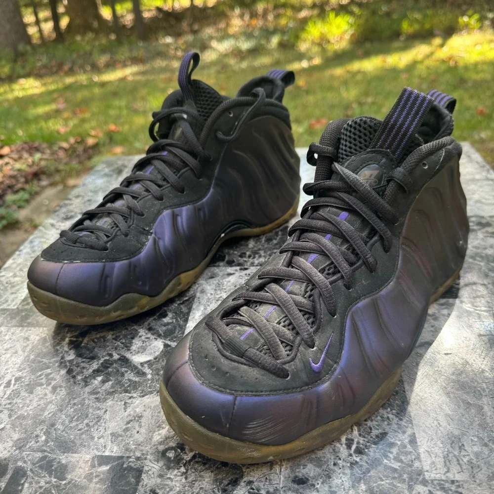 Nike Air Foamposite One Eggplant 2009 314996-051 Size 9.5 Men ( SOLE DETACHED) - Picture 11 of 16
